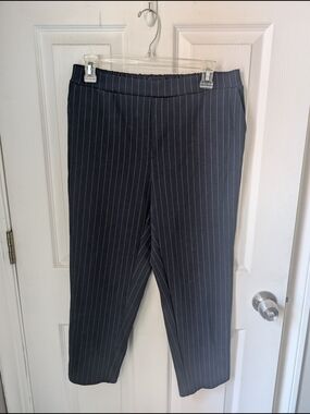 Banana Republic Navy Pinstripe Dress Pants